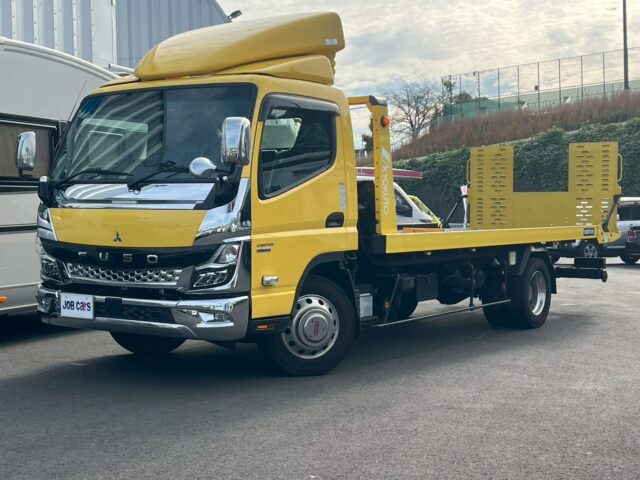 [B_4y0720] 三菱ふそう　キャンター　積載車　極東　フラトップZERO　埋込固縛装置　埋込フック　アルコア　