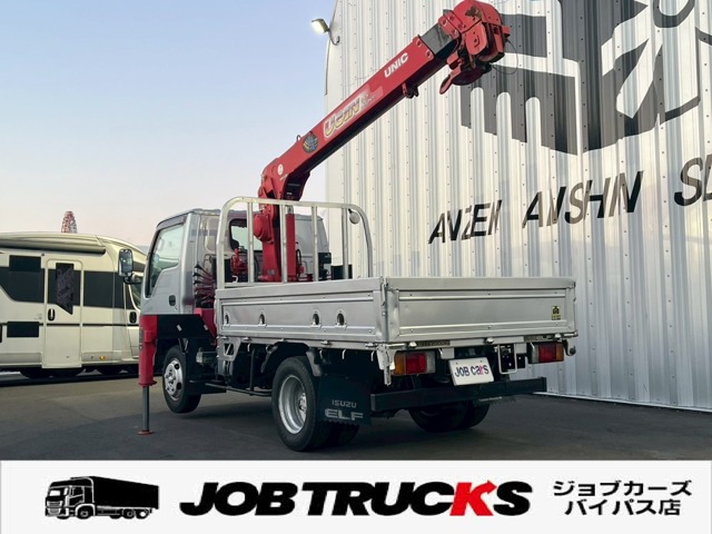 [B_19y2024] いすゞ　エルフ　3.0DT　フルフラットロー　4段クレーム　古川ユニック　吊り2.33ｔ(型式ＵＲＵ２３４Ｓ)