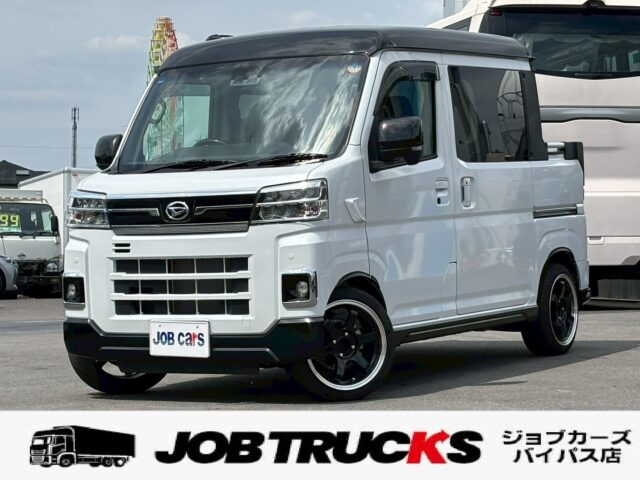 [B_3y0146] ダイハツ　アトレーデッキバン　RSRダウンサス　G-SPEED/P-03　15インチアルミホイール　社外ハンドル