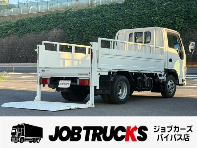 [B_28y4427] 平成28年　いすゞ　エルフ　TRG-NJR85A　パワーゲート付平ボディ　フルフラットロー　走行3,000km　積載2000kg
